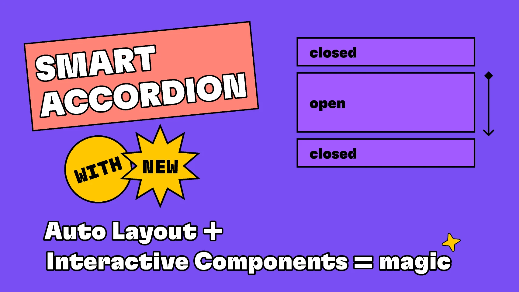 Smart Accordion (w Auto Layout update) for Figma and Adobe XD