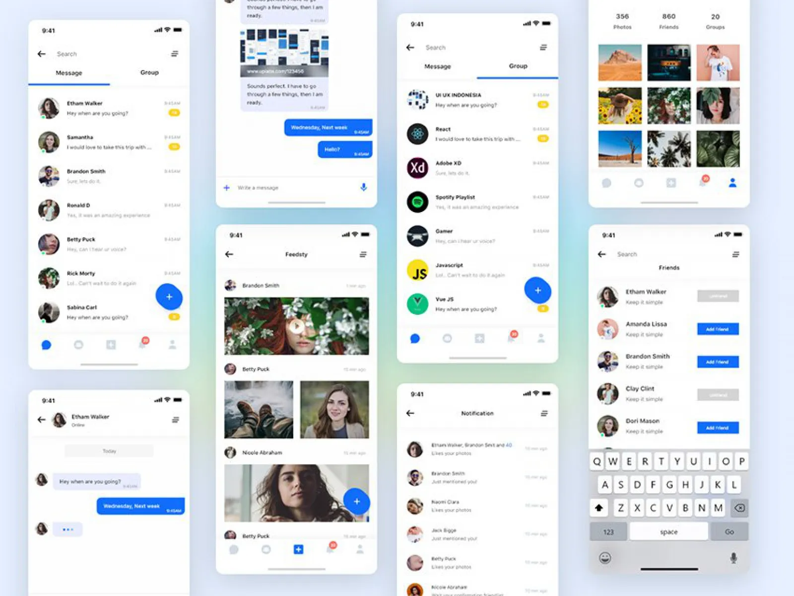 Social App Design  - Free Figma Template