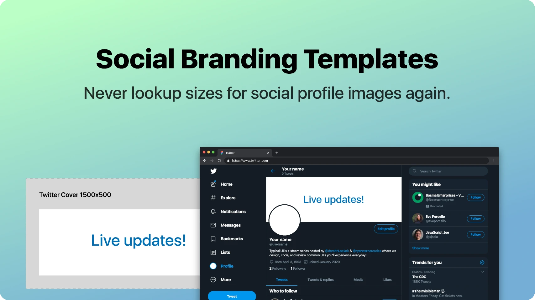 Social Branding Templates for Figma and Adobe XD