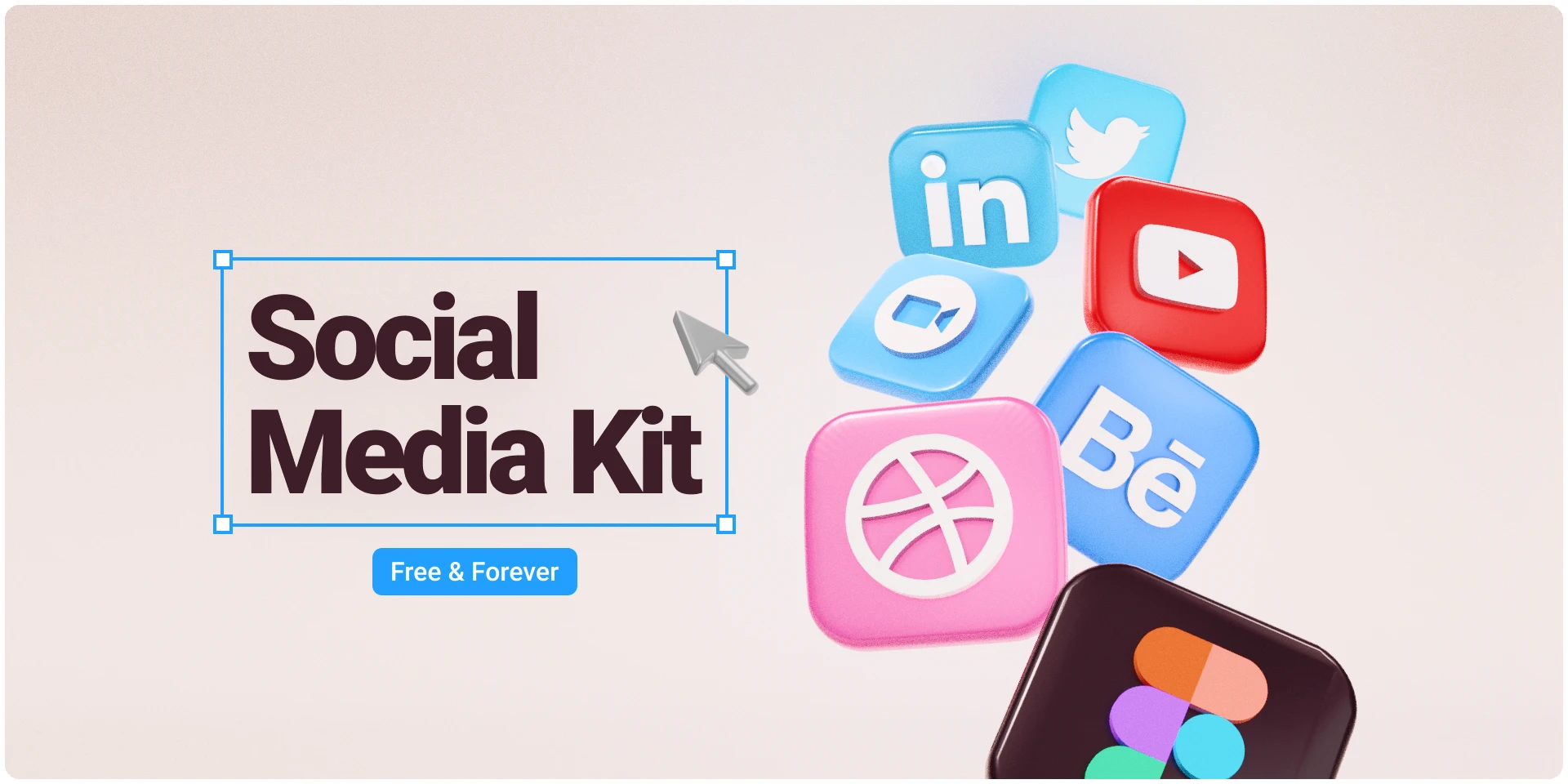 Social media kit for Figma and Adobe XD