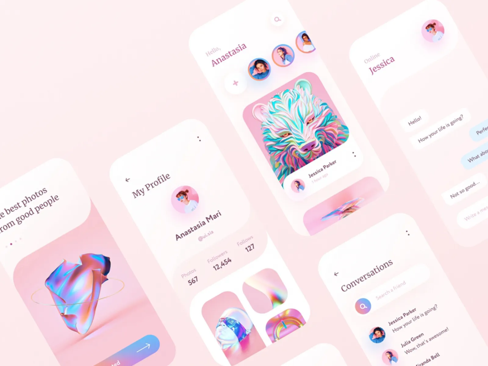 Social Mobile App Design  - Free Figma Template