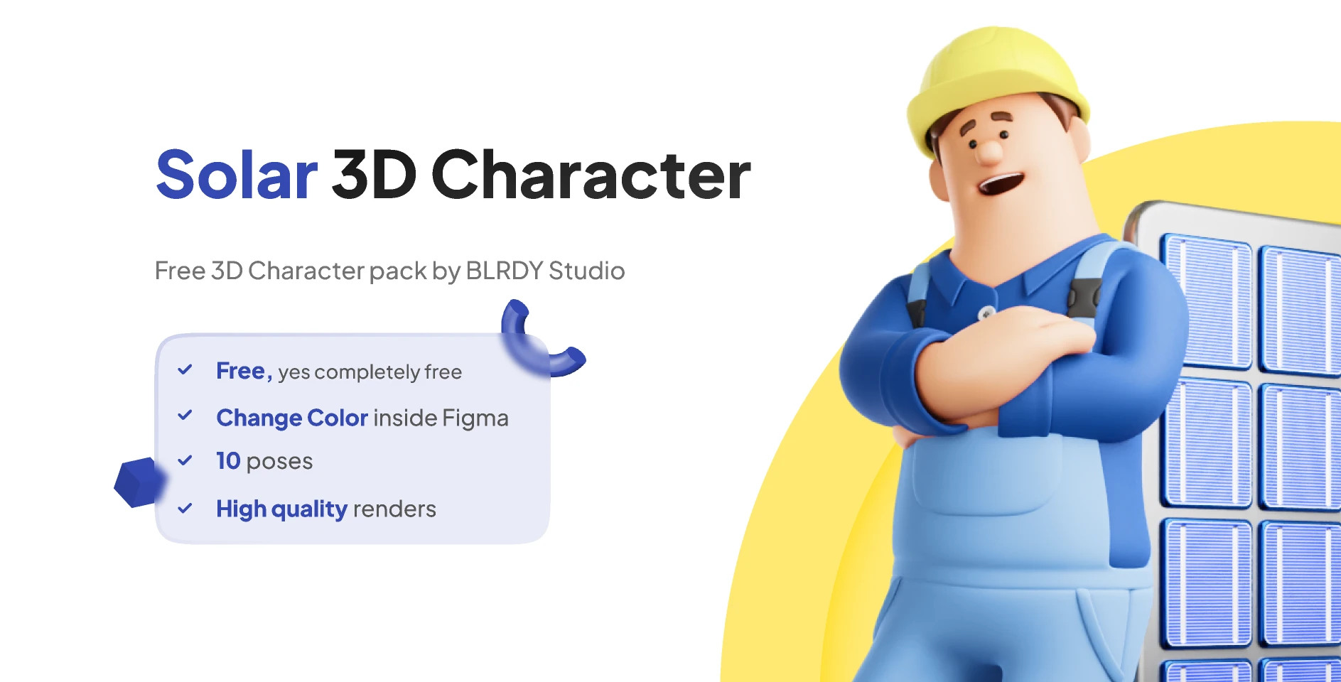 Solar 3D Character for Figma and Adobe XD