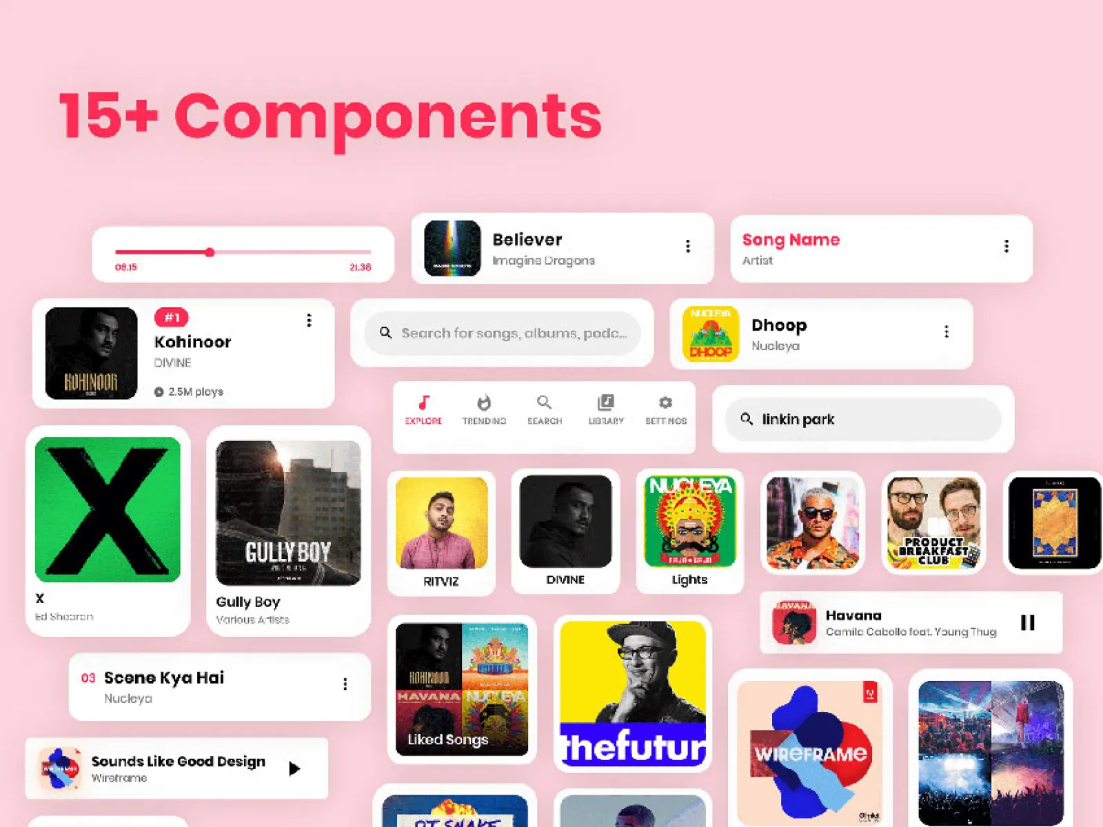 Sound App UI Kit  - Free Figma Template