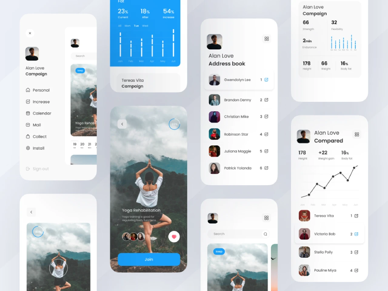 Sports Recording App UI Kits for Figma and Adobe XD
