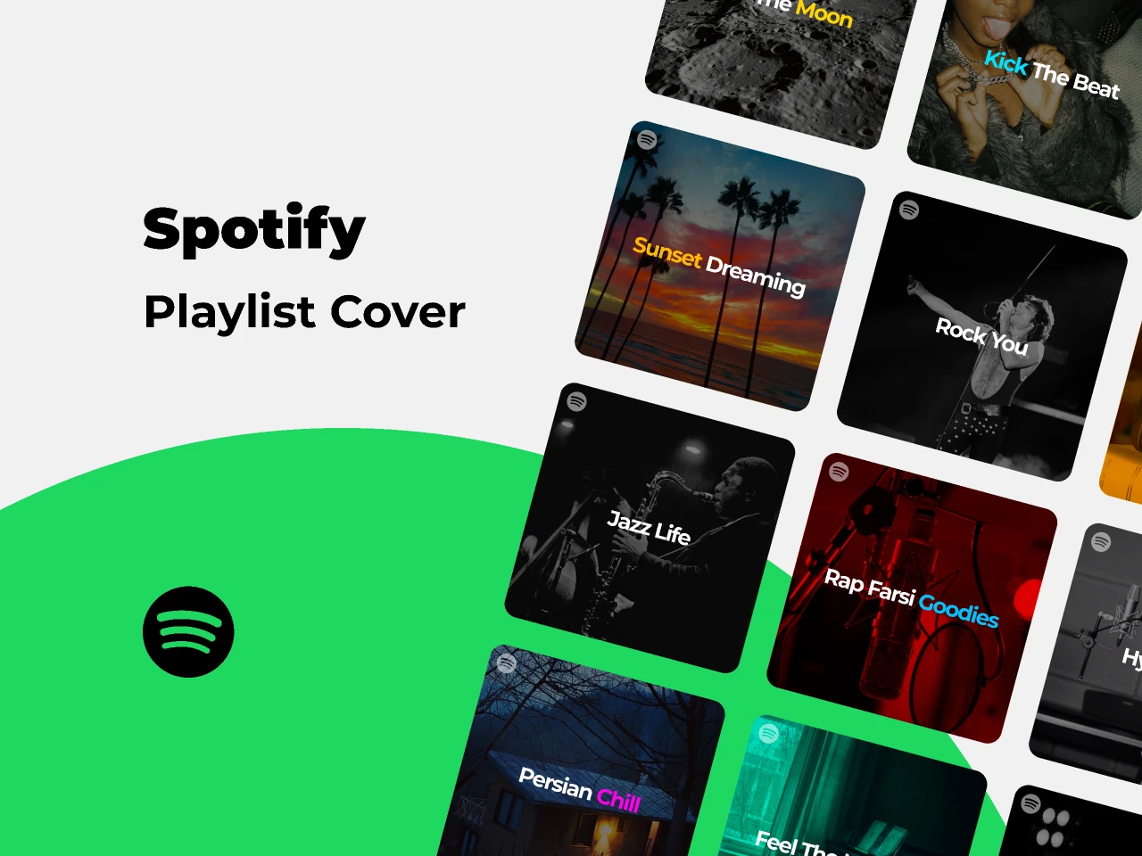 Spotify Playlist Cover for Figma and Adobe XD