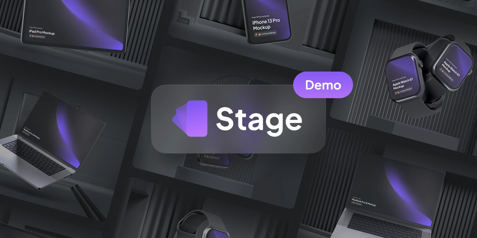 Stage 3D Mockup Builder | Demo Version for Figma and Adobe XD