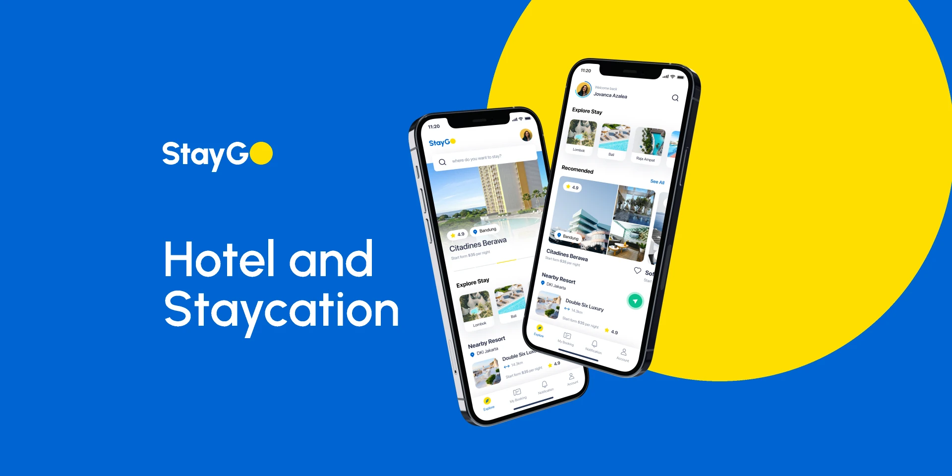 StayGo - Statycation & Hotel Preview for Figma and Adobe XD