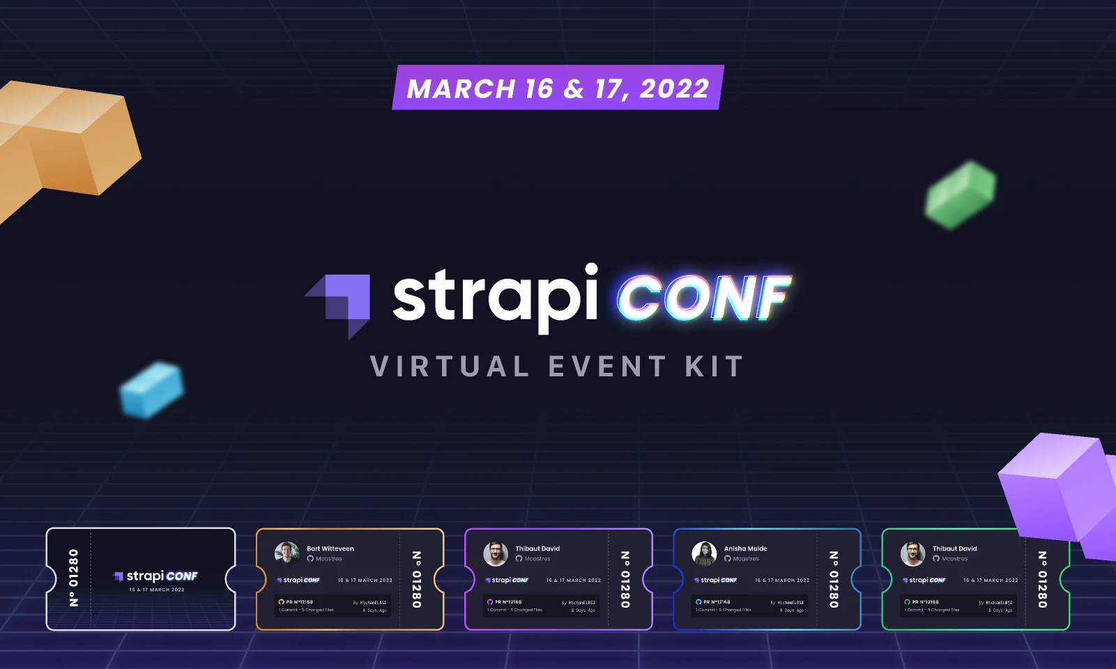 StrapiConf - Virtual Event UI Kit  for Figma and Adobe XD