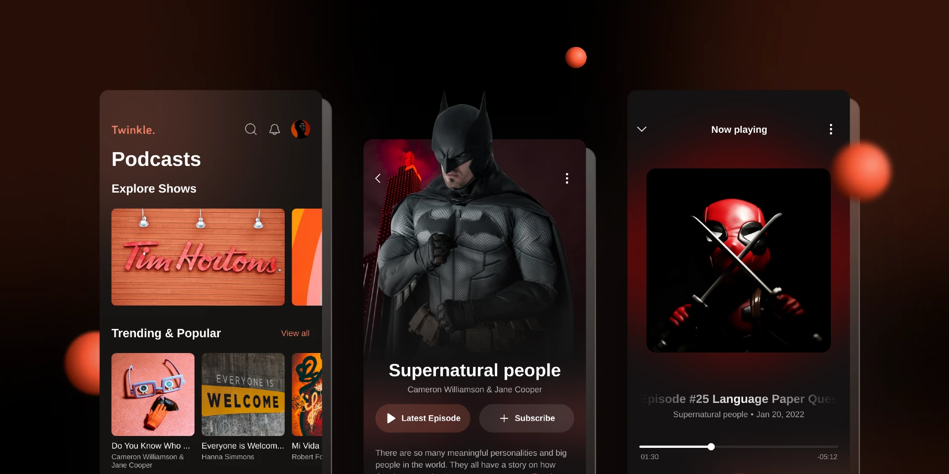 Streaming Mobile App Screen for Figma and Adobe XD