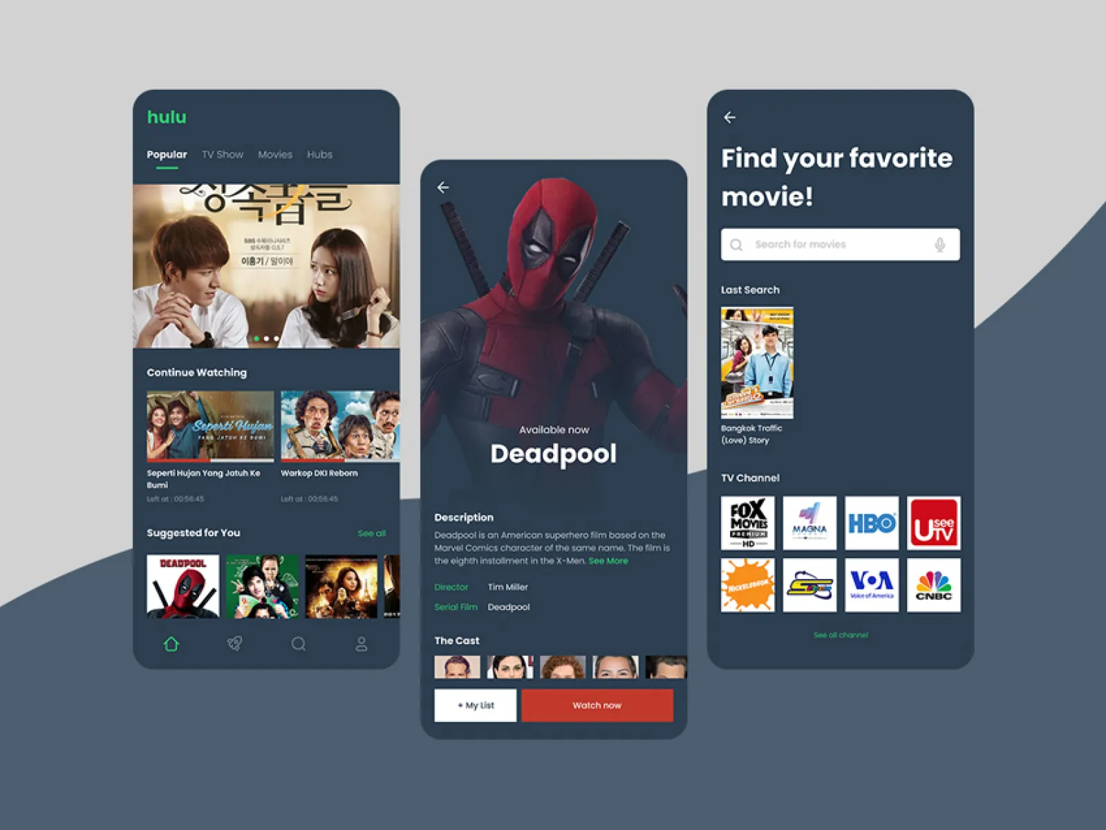 Streaming Videos App UI Kit  - Free Figma Template