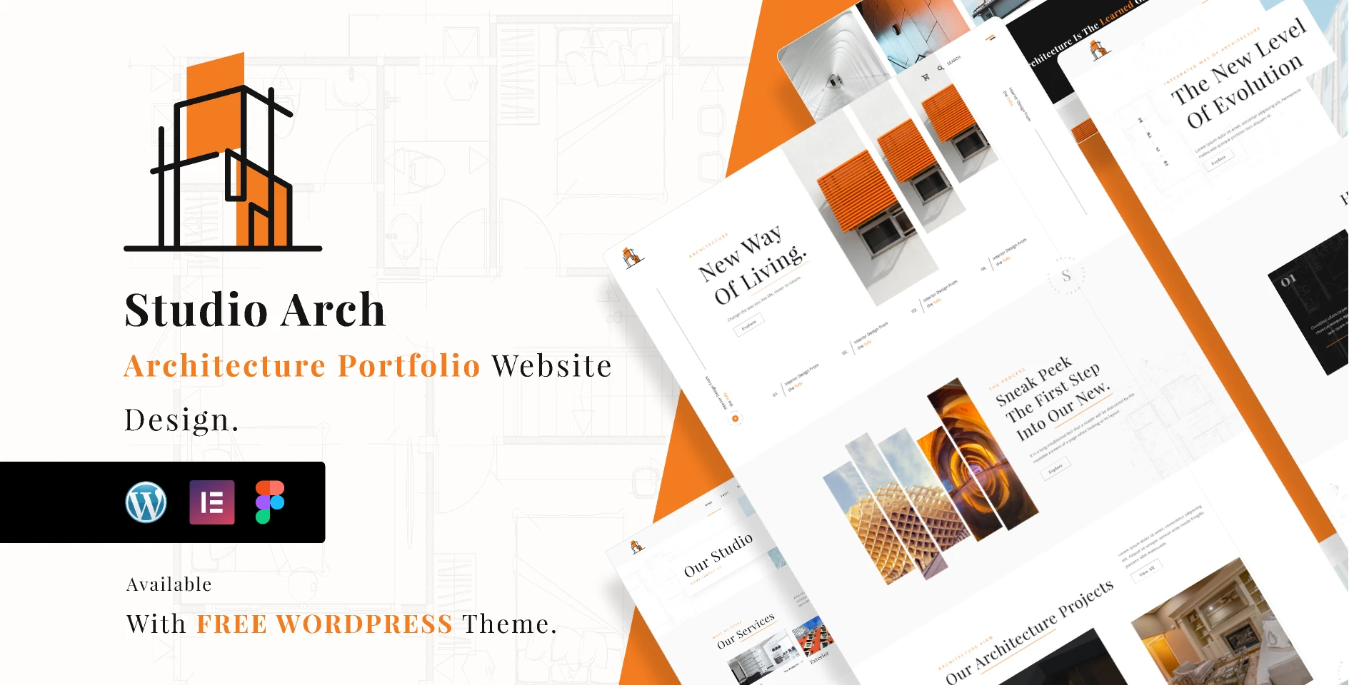 Studio Arch  Best Free WordPress Theme for Architects for Figma and Adobe XD