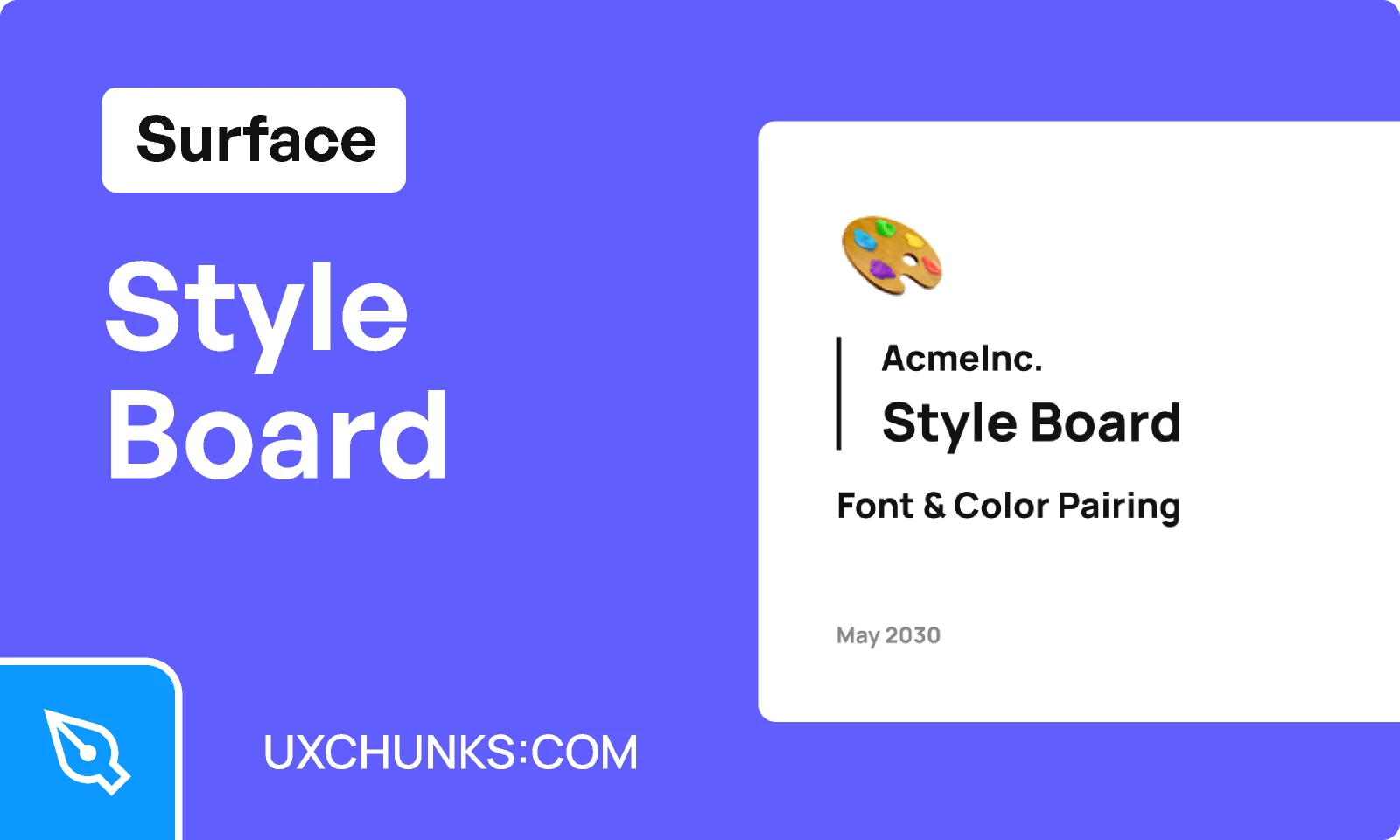 Style Board (Figma) - uxchunks.com for Figma and Adobe XD