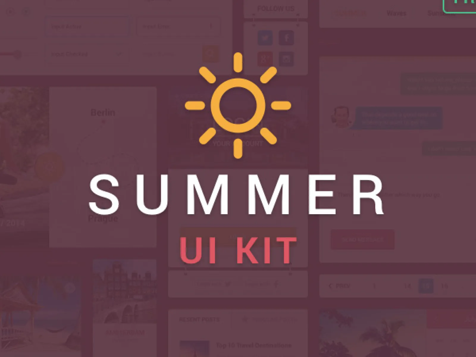 Summer Free UI Kit  - Free Figma Template