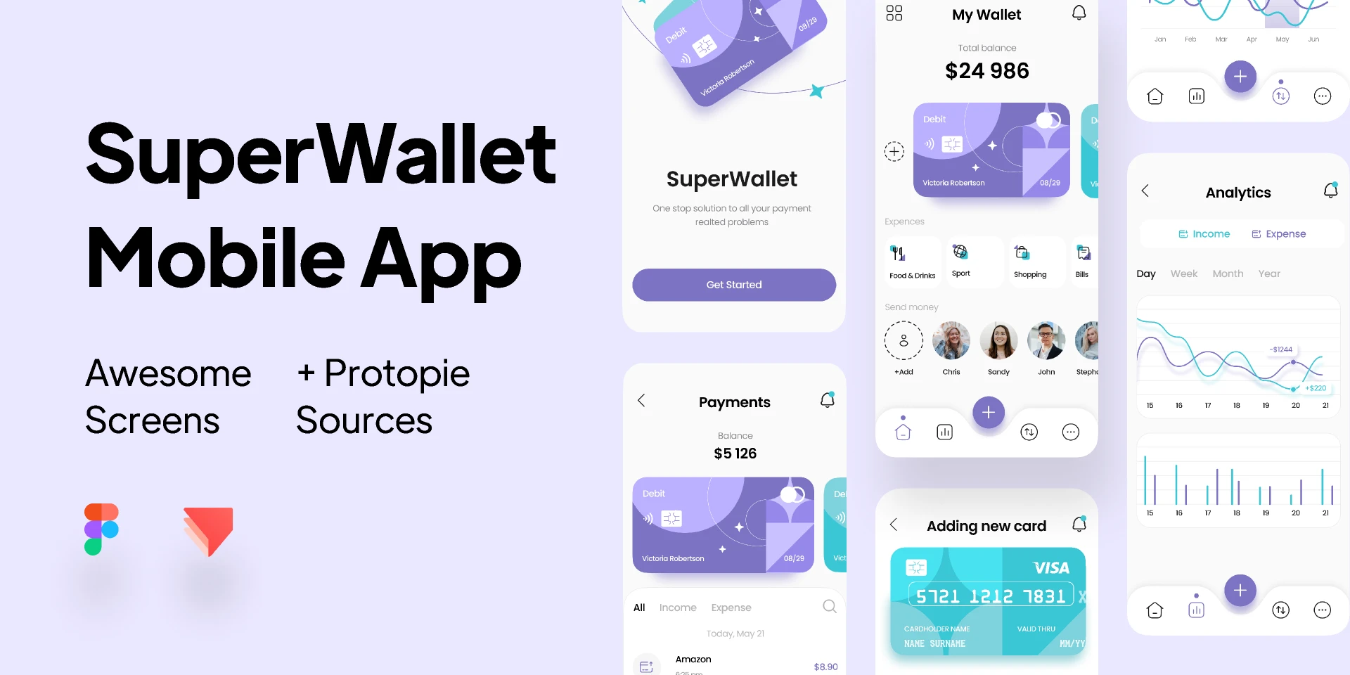 SuperWallet App for Figma and Adobe XD