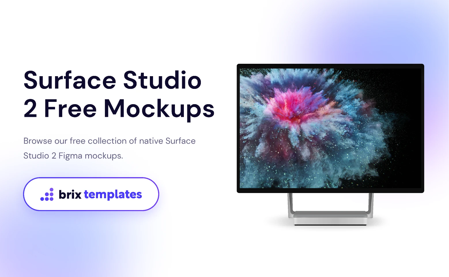 Surface Studio 2 Free Mockups | BRIX Templates for Figma and Adobe XD