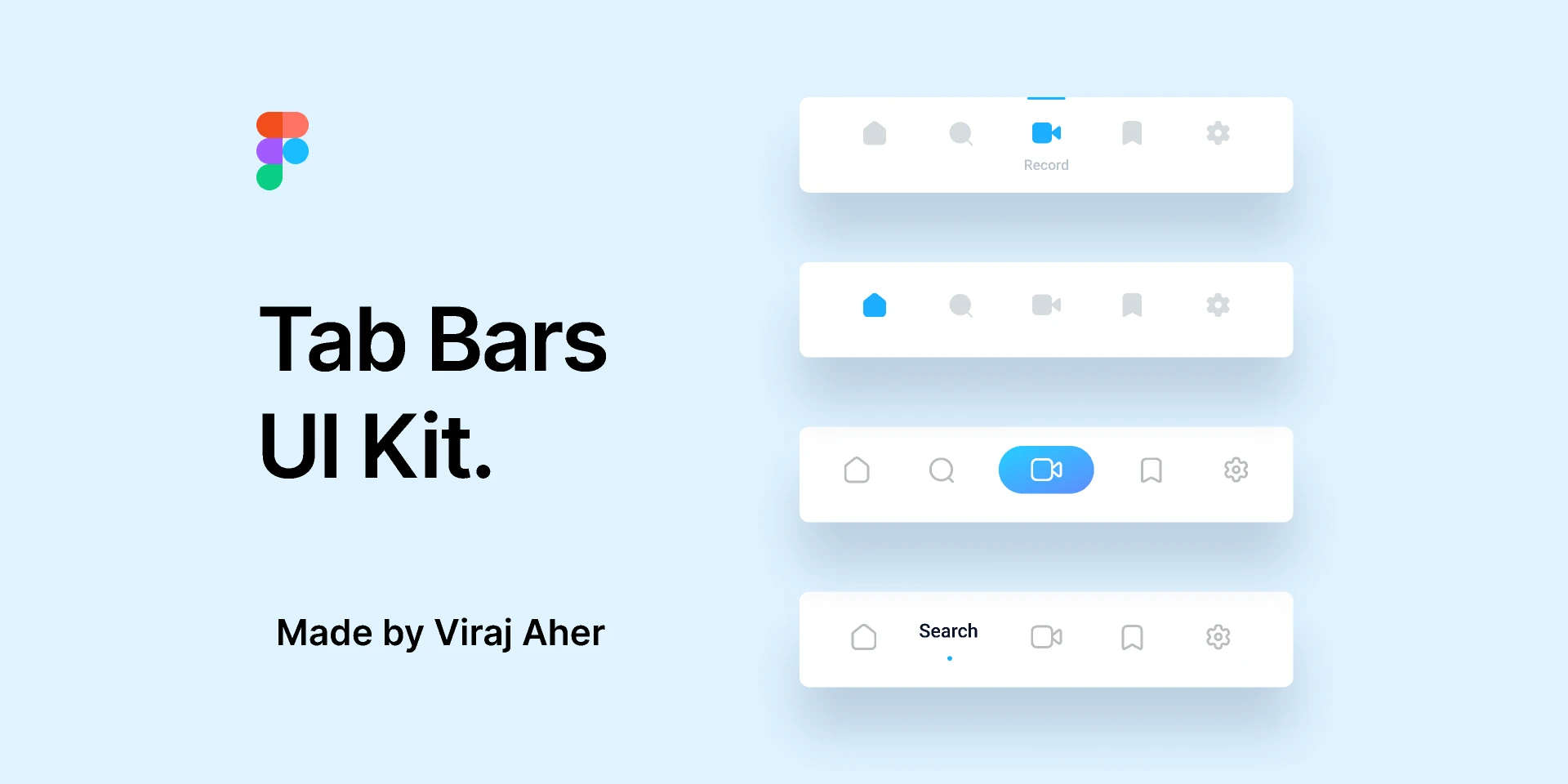 Tab Bars for Figma and Adobe XD