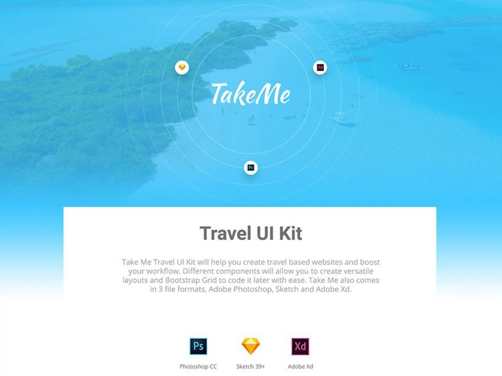 Take Me Free Web UI Kit  - Free Figma Template