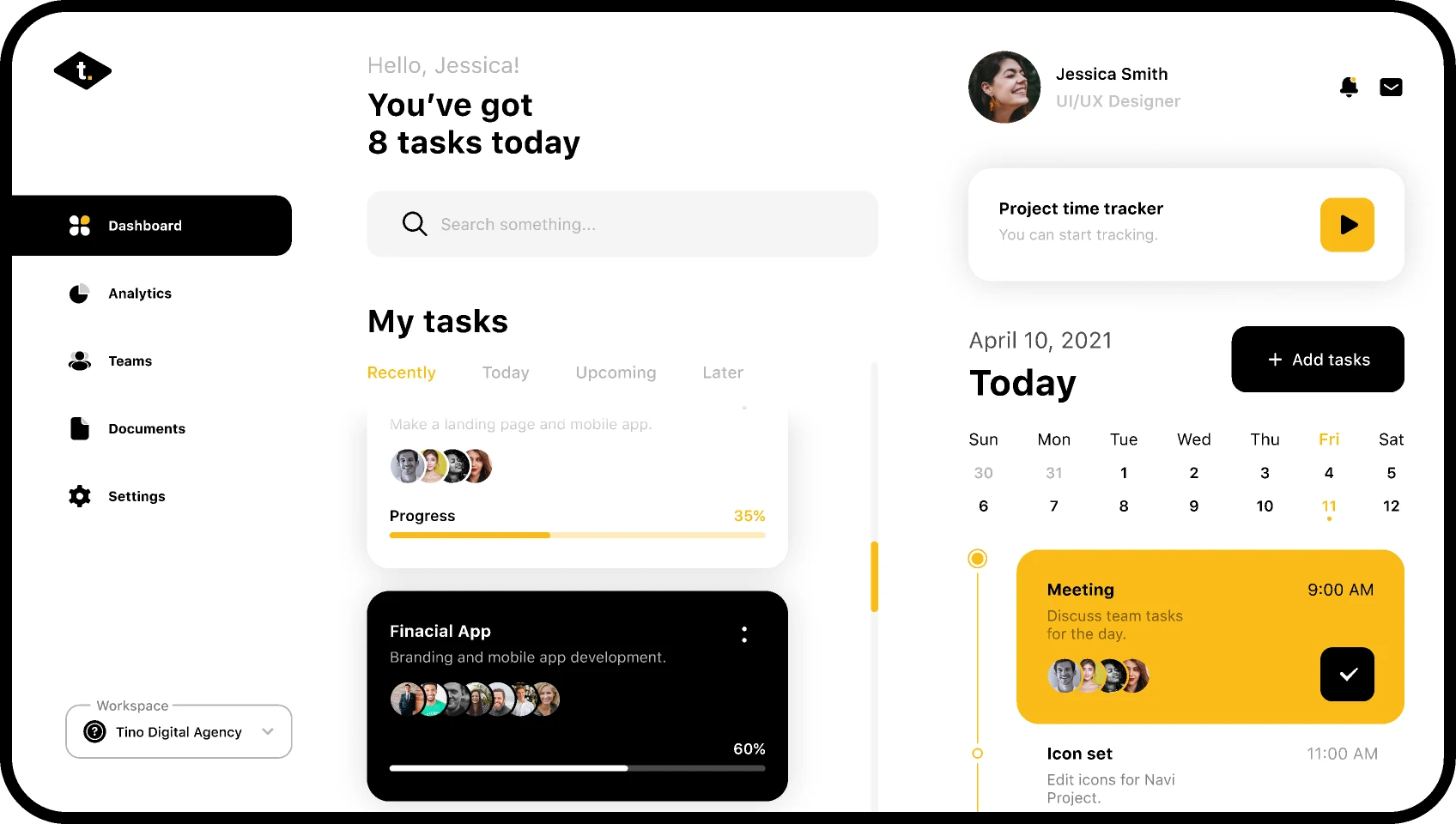 Task Management App UI/UX for Figma and Adobe XD