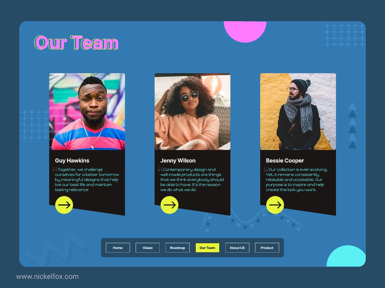 Team Cards for Figma and Adobe XD
