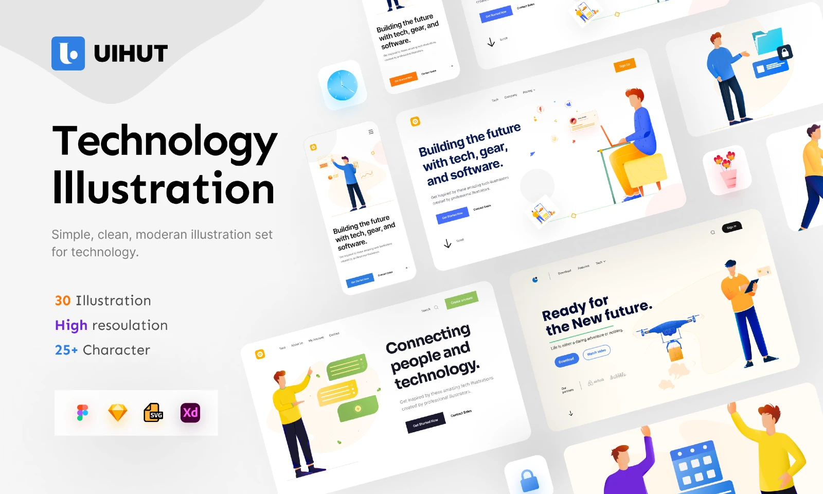 Technology Illustration Pack for Figma and Adobe XD