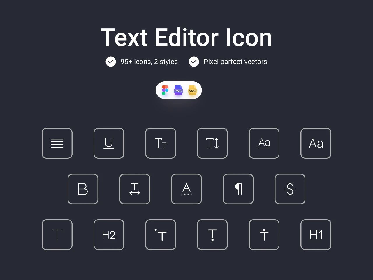 Text Editor Icon for Figma and Adobe XD