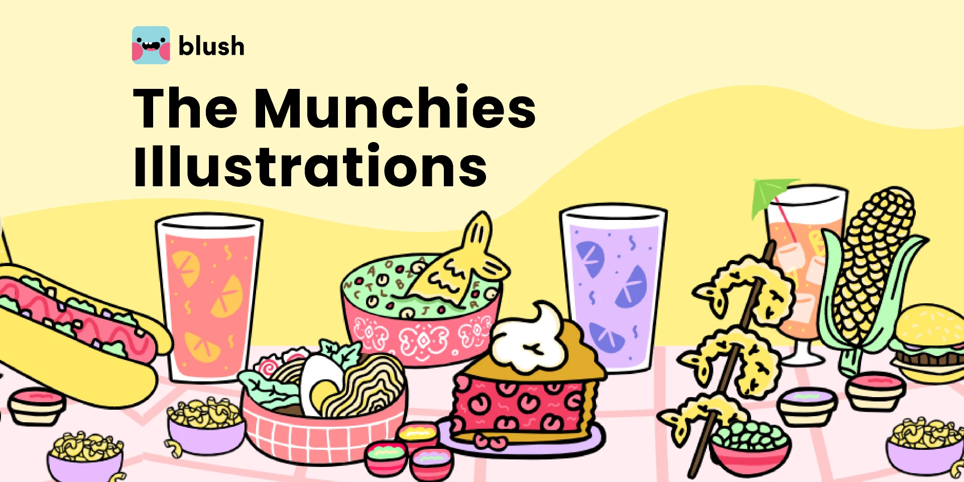 The Munchies Free Illustrations for Figma and Adobe XD
