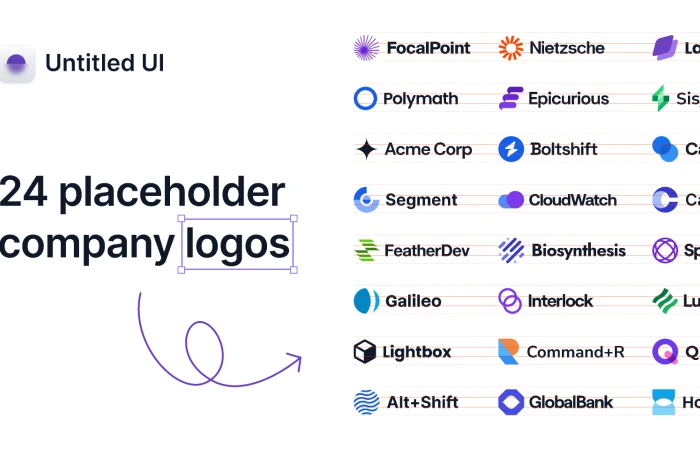Placeholder company logos UI kit  Untitled UI  - Free Figma Template