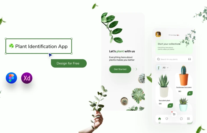 Plant Identification App  - Free Figma Template