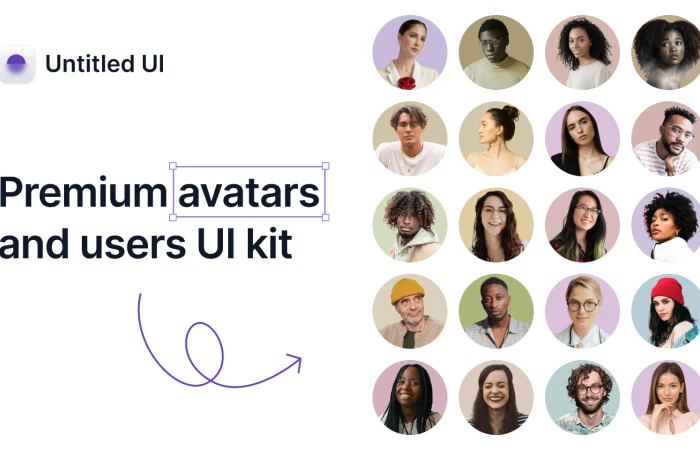 Premium avatars and users UI kit  Untitled UI  - Free Figma Template