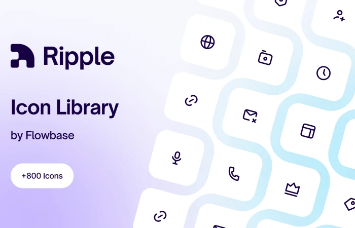   Ripple Icon Library / By Flowbase.co  - Free Figma Template