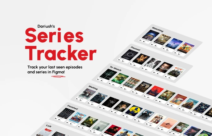  Series Tracker | Track Last Seen Episodes  - Free Figma Template