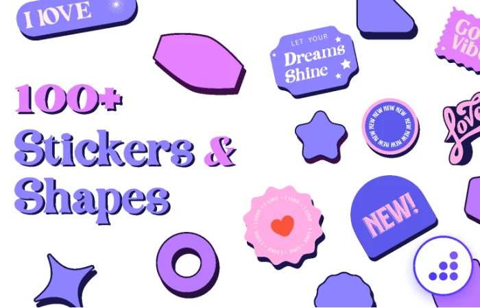 100+ Stickers & Shapes | BRIX Templates  - Free Figma Template