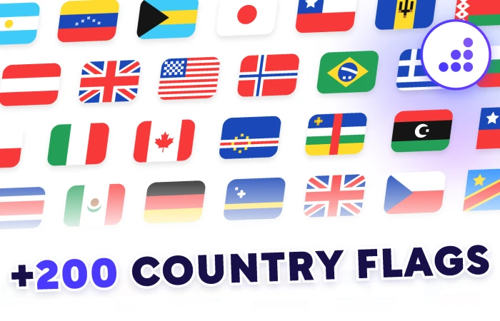 200+ Country Flags | BRIX Templates  - Free Figma Template