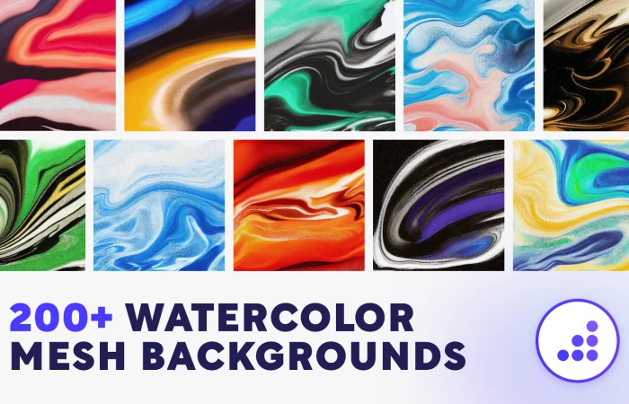200+ Watercolor Mesh Backgrounds | BRIX Templates  - Free Figma Template