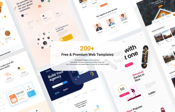200+ Web Template  - Free Figma Template