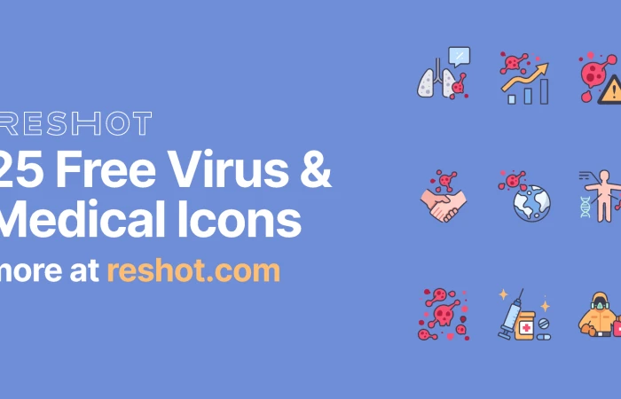 25 Free Virus & Medical Icons  - Free Figma Template