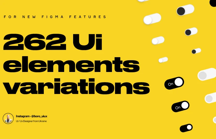 262 Ui elements variations for Figma  - Free Figma Template