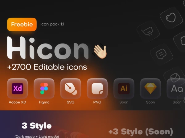 2700+ Modern Icons  - Free Figma Template