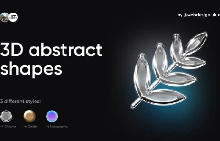 3D abstract shapes  - Free Figma Template