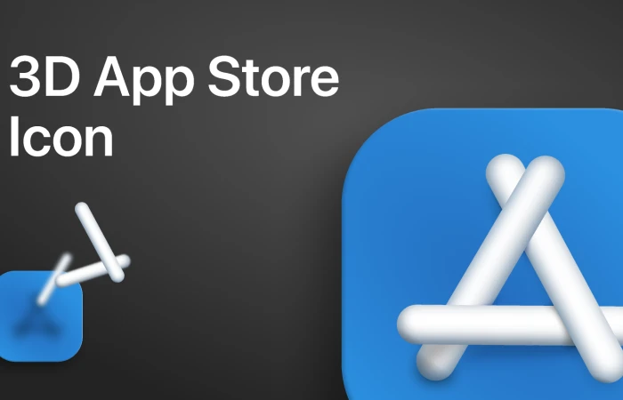 3D App Store Icon  - Free Figma Template