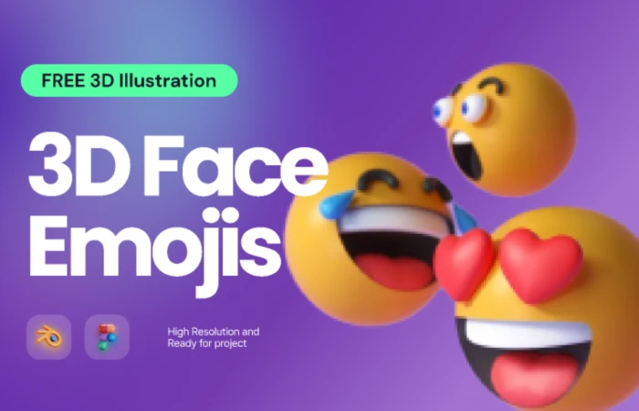 3D Face Emojis (Free Downloads Available)  - Free Figma Template