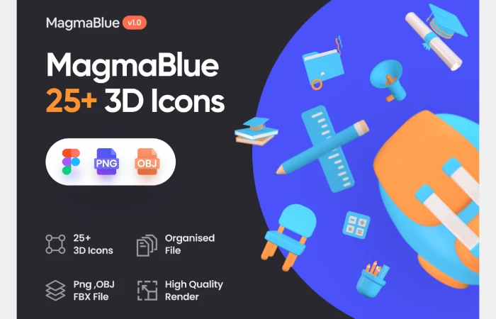 3D icons  - Free Figma Template