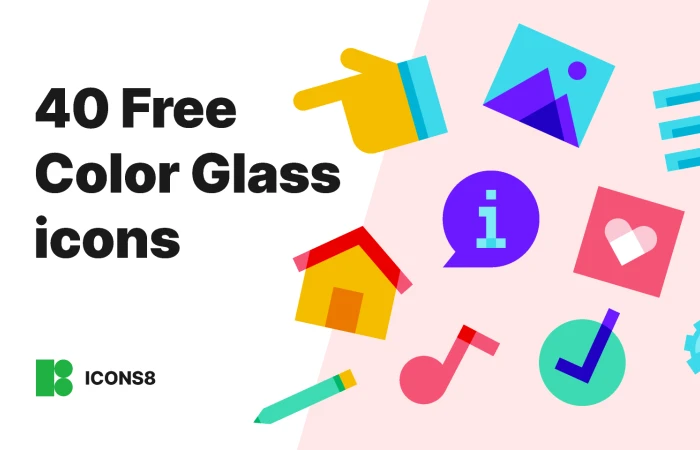 40 Free Color Glass icons  - Free Figma Template