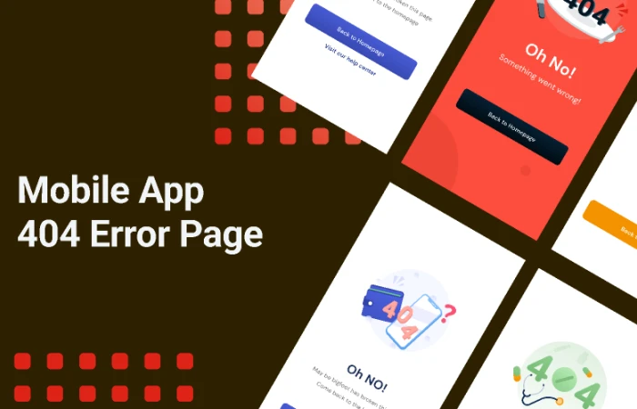 404 Error Page - Mobile UI  - Free Figma Template