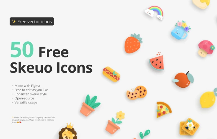50 Free skeuo icons  - Free Figma Template