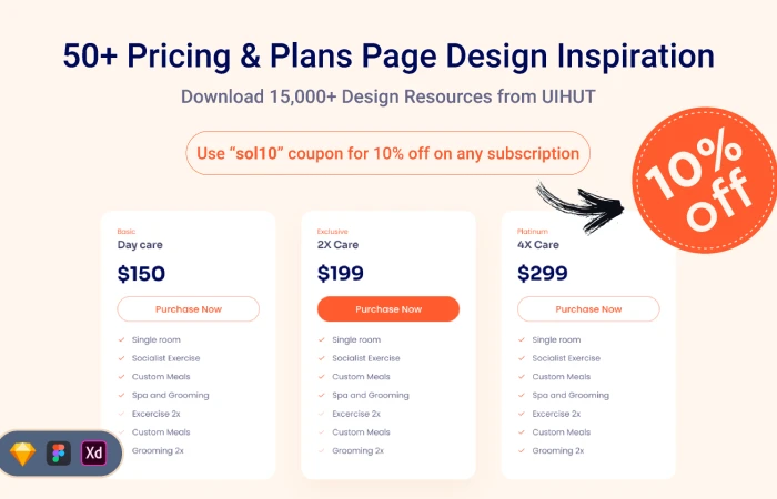 50+ Pricing & plans page design inspiration  - Free Figma Template