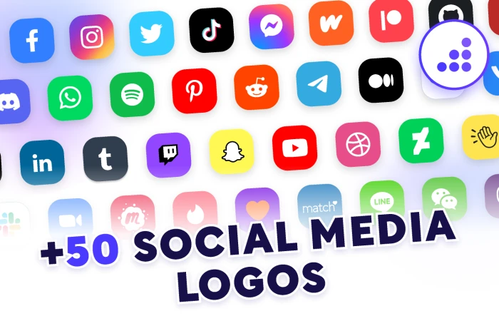 50+ Social Media Logos | BRIX Templates  - Free Figma Template