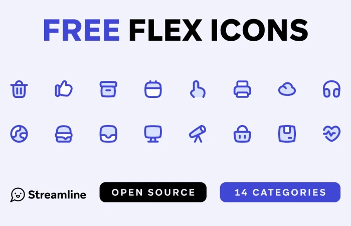 500 Flex Icons (Open Source)  - Free Figma Template