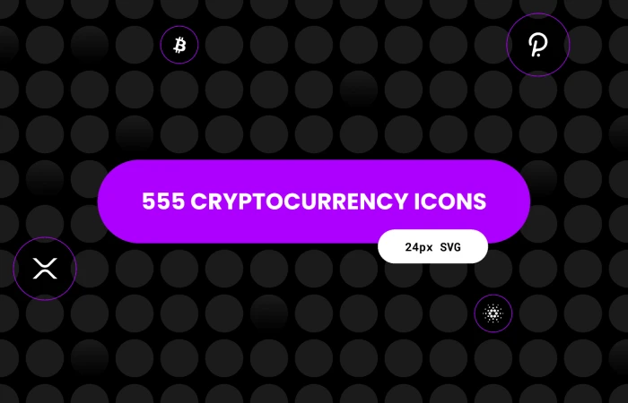 555 Cryptocurrency Icons  - Free Figma Template