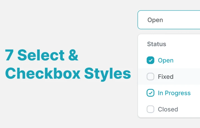 7 Select & Checkbox Styles  - Free Figma Template
